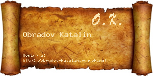 Obradov Katalin névjegykártya
